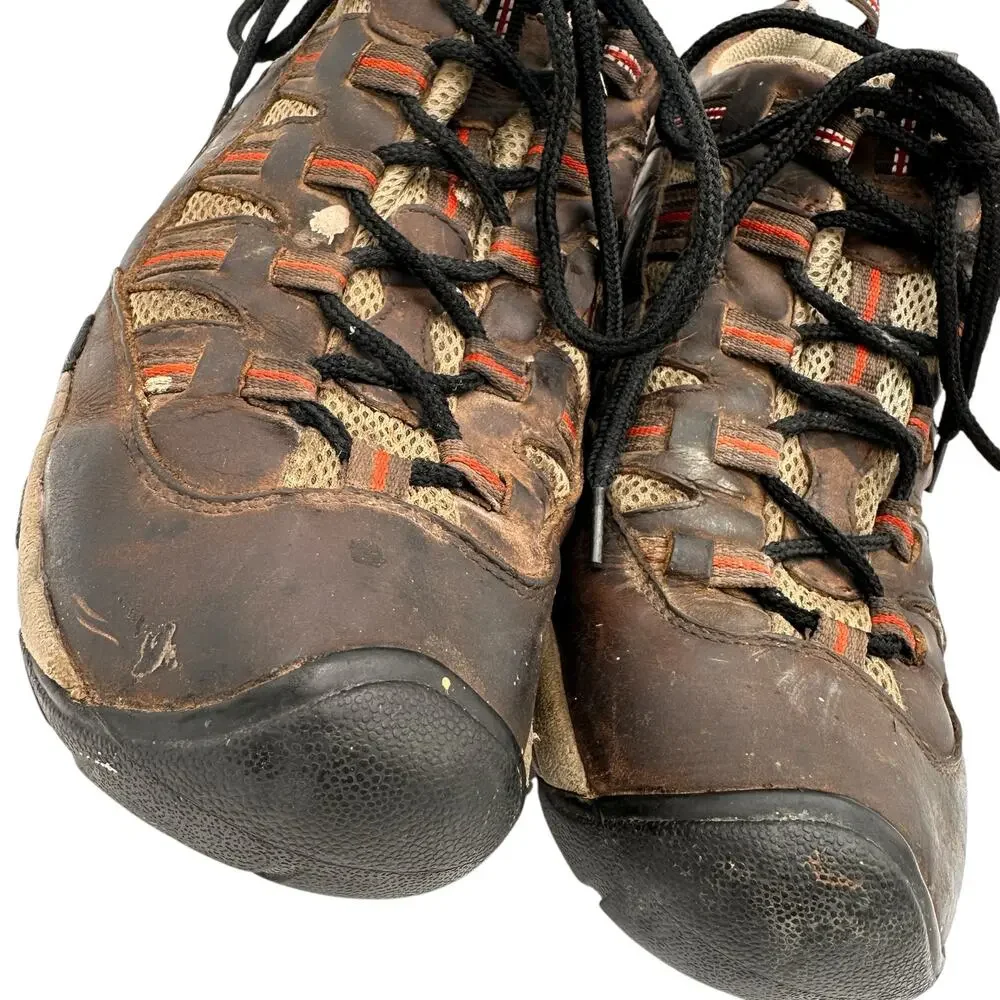 Keen Men's Alamosa Brown & Orange Hiking Shoes Size 15